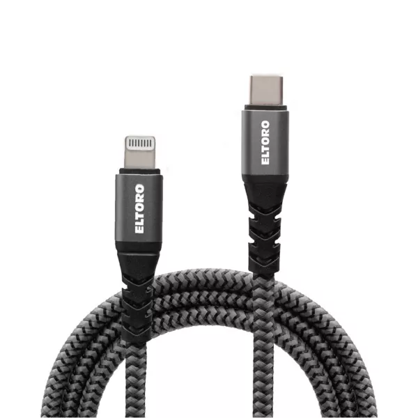 ElToro USB-C to Lightning Kevlar Cable (1.5m) - Gray