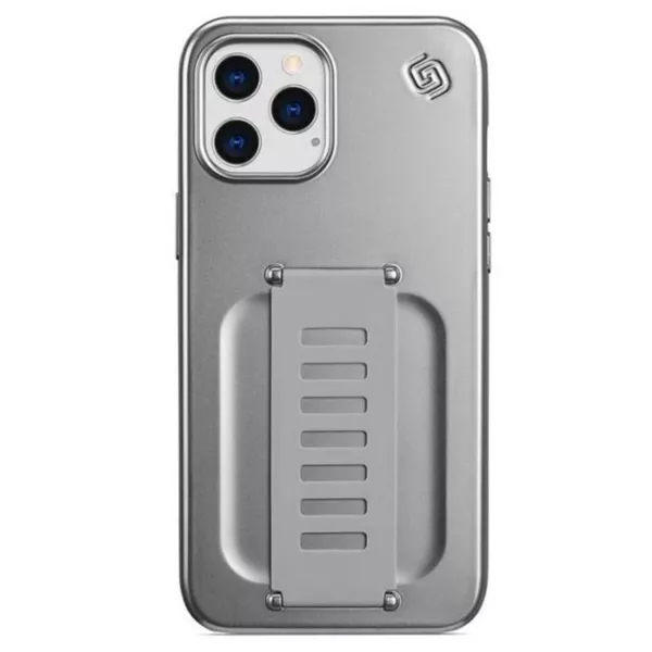 Grip2u Slim iPhone 12 Pro Max Case - Metallic Silver