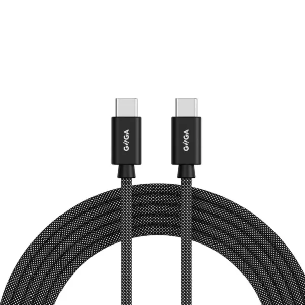 Giiga Nylon Magnetic USB-C to USB-C Cable 100W (1.2m) - Black