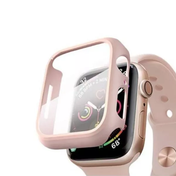 Hyphen Apple Watch 44mm Tempered Glass Protector - وردي ذهبي