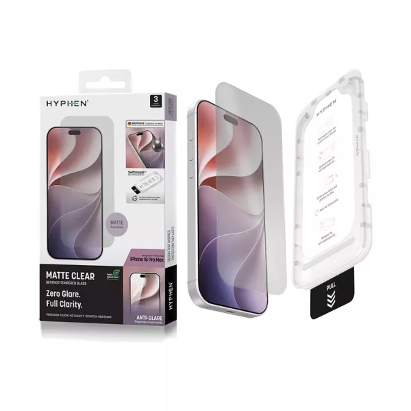 HYPHEN DEFENDR iPhone 18 Pro Screen Protector with Applicator