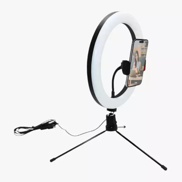 Hyphen 10-inch LED Ring Light Tripod & Phone Holder - Black
