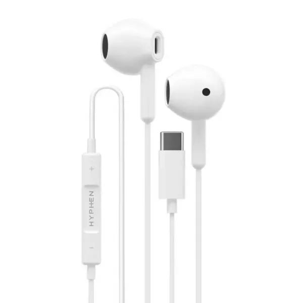 Hyphen WF100 USB-C Wired Earphones - White