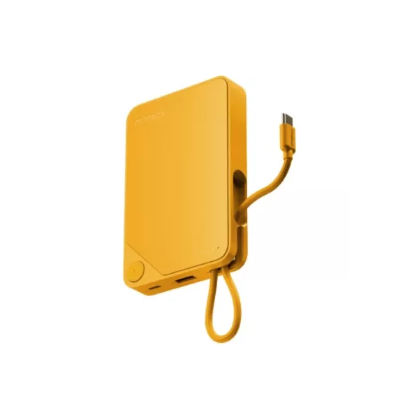 Momax 1-Power X 5K Magnetic Power Bank with USB-C Cable - Yellow