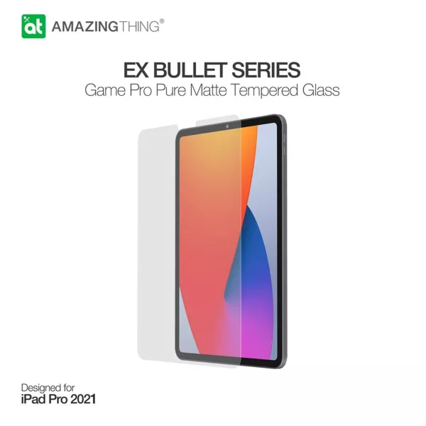 لاصقة حماية شاشة زجاج مقوى AT متوافق مع iPad Pro 12.9" 2021 - غير لامع