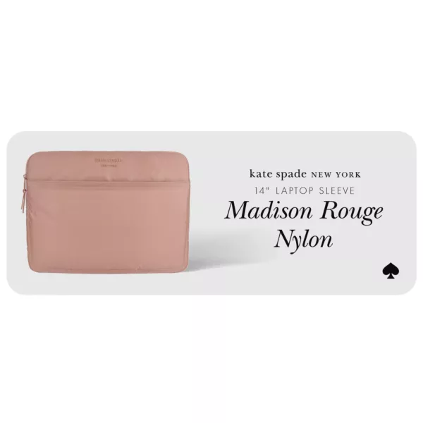 Kate Spade MacBook 14-inch Puffer Sleeve -Madison Rouge Nylon