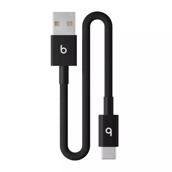 Beats USB-A to USB-C Woven Short Cable (0.2m) - Bolt Black