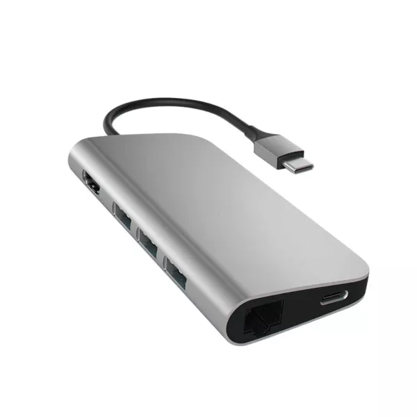 Satechi Type-C Multi-Port Adapter 4K With Ethernet - رمادي