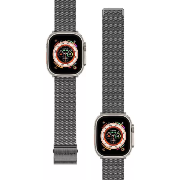 سوار لساعة Apple قياس 49-42 ملم Titan Metal من AmazingThing