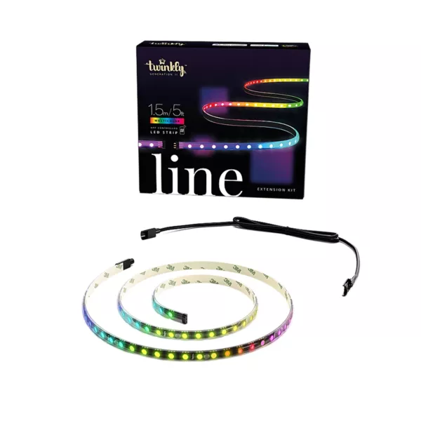 Twinkly Line 90 LED RGB Ext (1.5m) - Black Wire