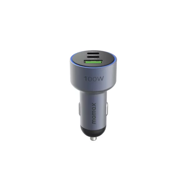 Momax Move 3-Port 100W Car Charger - Gray
