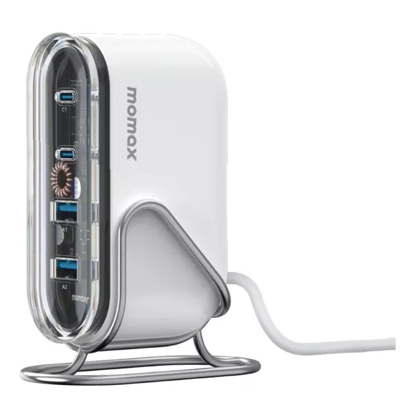 Momax 1-Charge Flow PD 80W GaN Desktop Charger - White
