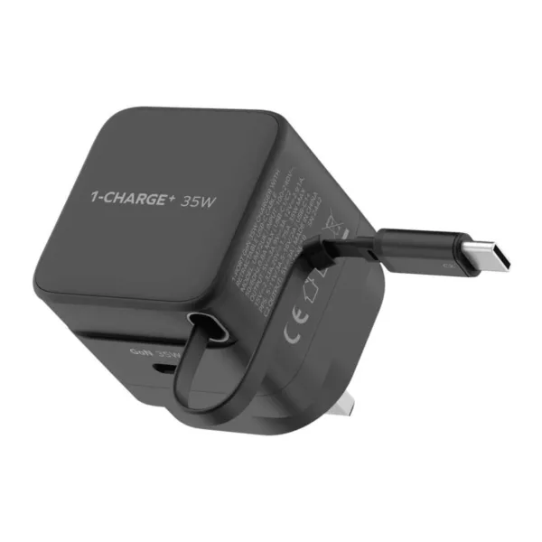 Momax 1-Charge+ 35W GaN Charger with USB-C Cable