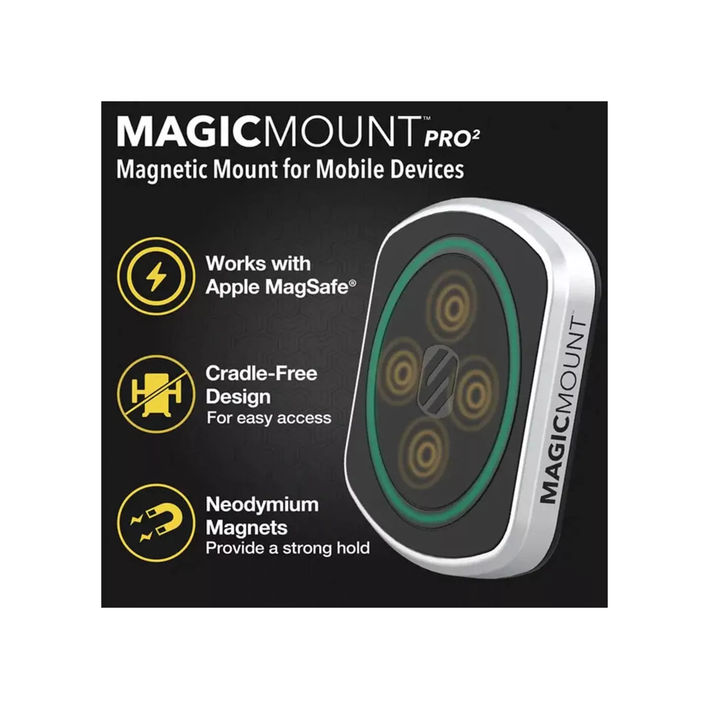 Scosche MagicMount Pro 2 Suction Cup Mount - Black