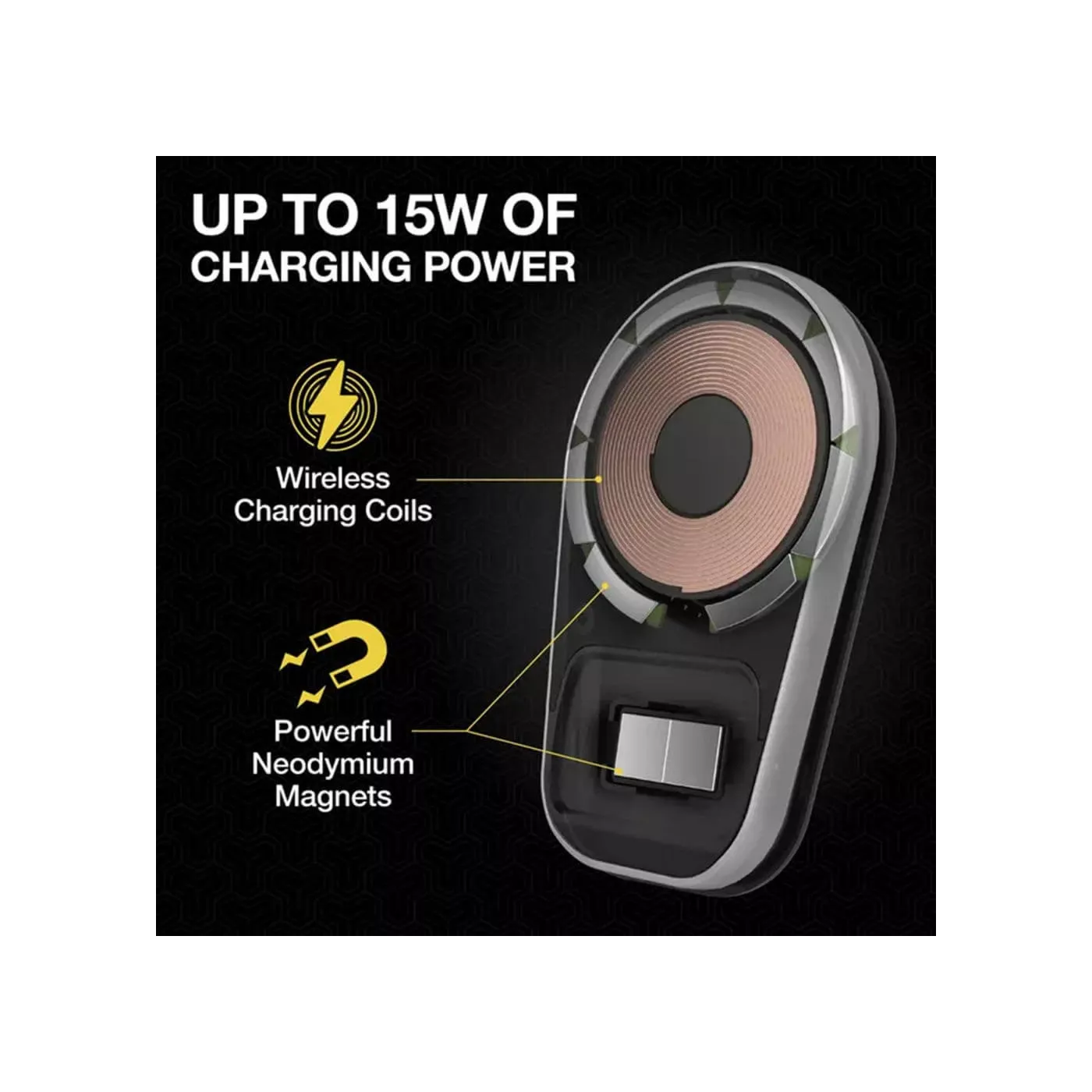 Scosche Magicmount Pro Charge 5 Dash Wireless Charger - Black