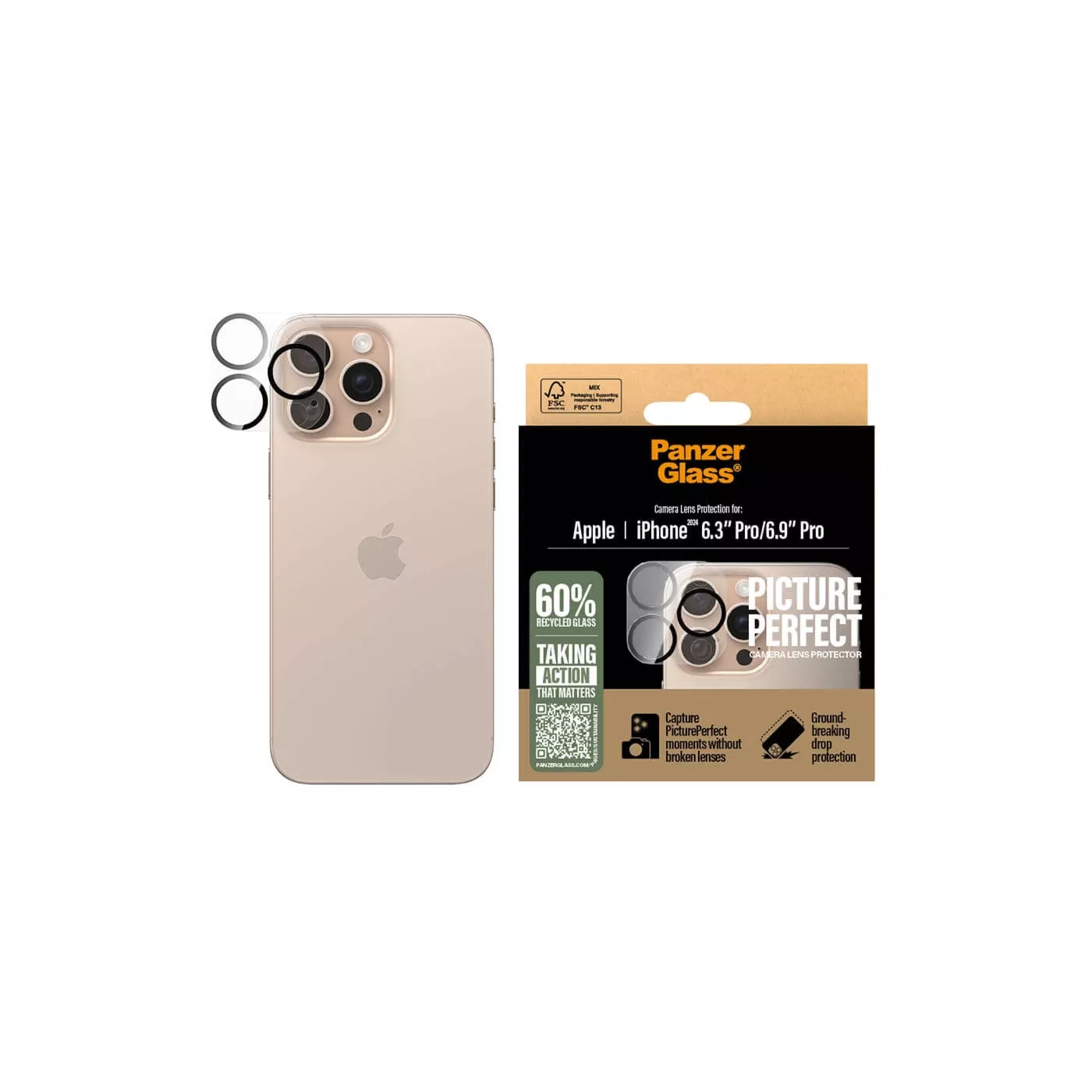 PanzerGlass Picture Perfect iPhone 16 Pro /16 Pro Max -Clear