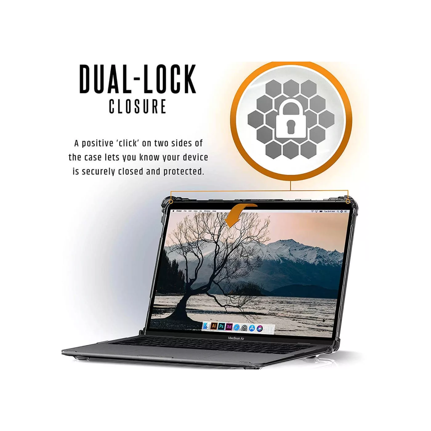 UAG MacBook Air 2022 Plyo Case -Ice/Black