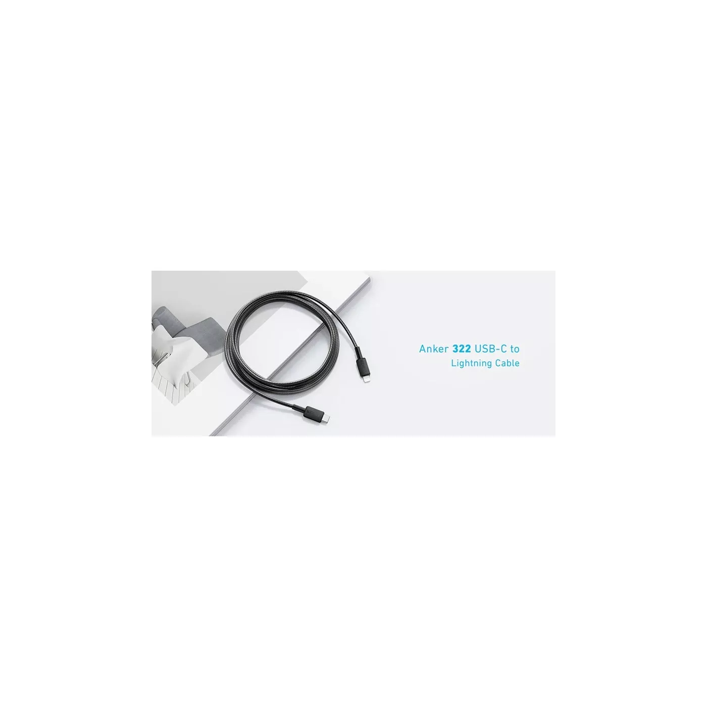 Anker 322 USB-C to USB-C Cable (0.9m) - Black
