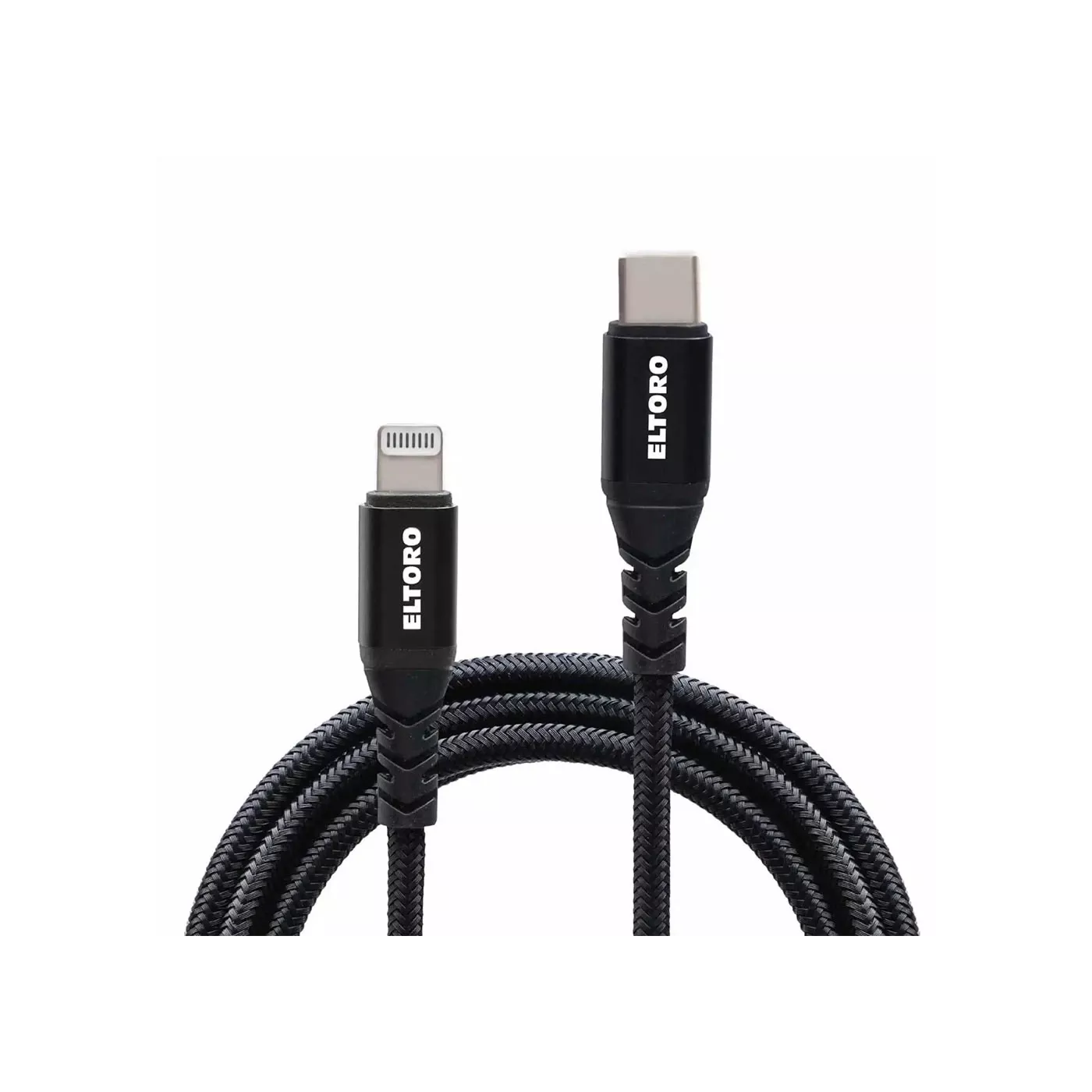 ElToro Nylon Kevlar USB-C - Lightning (1m) Cable - Black