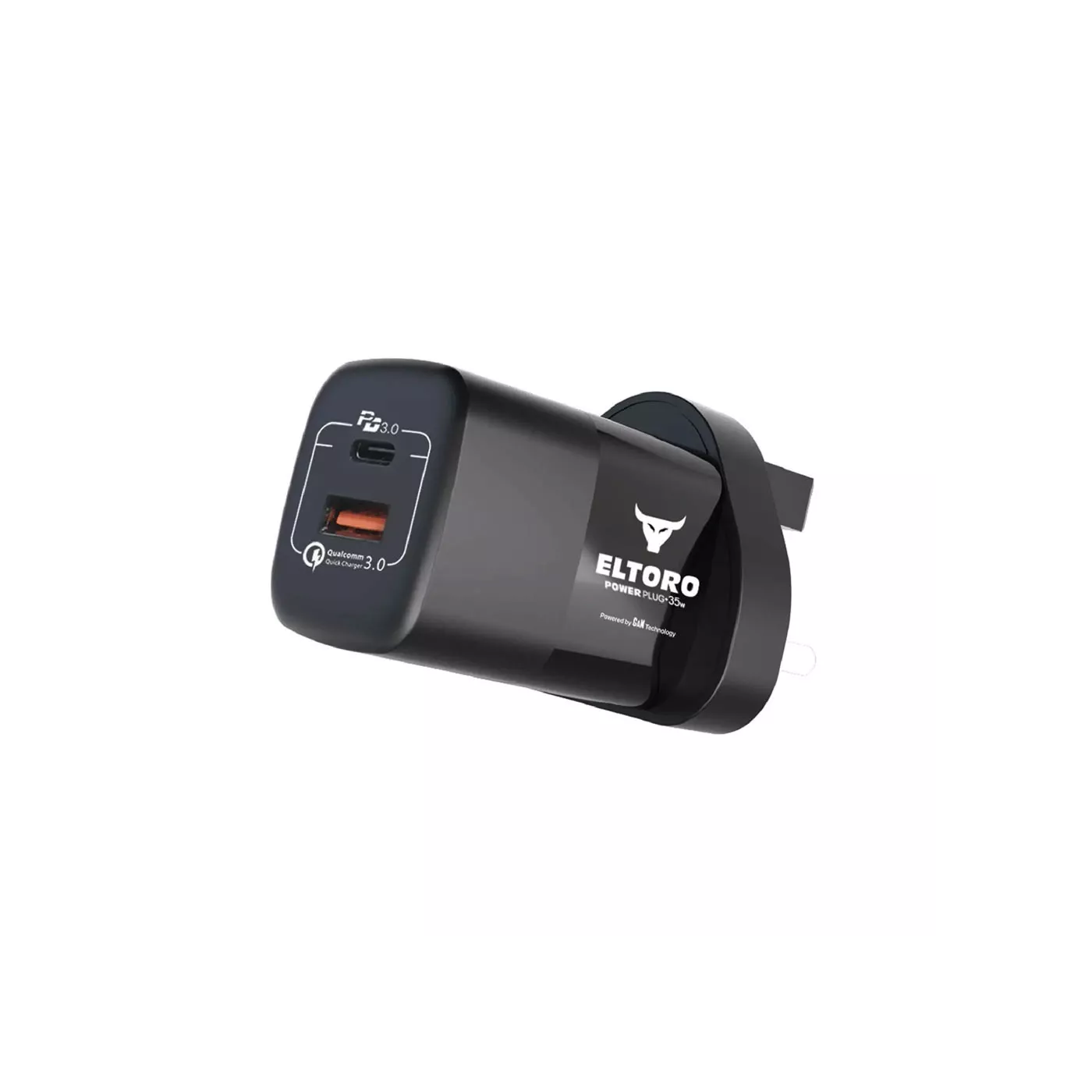 ElToro 35W PD3 QC Power Plug+ Charger - Black