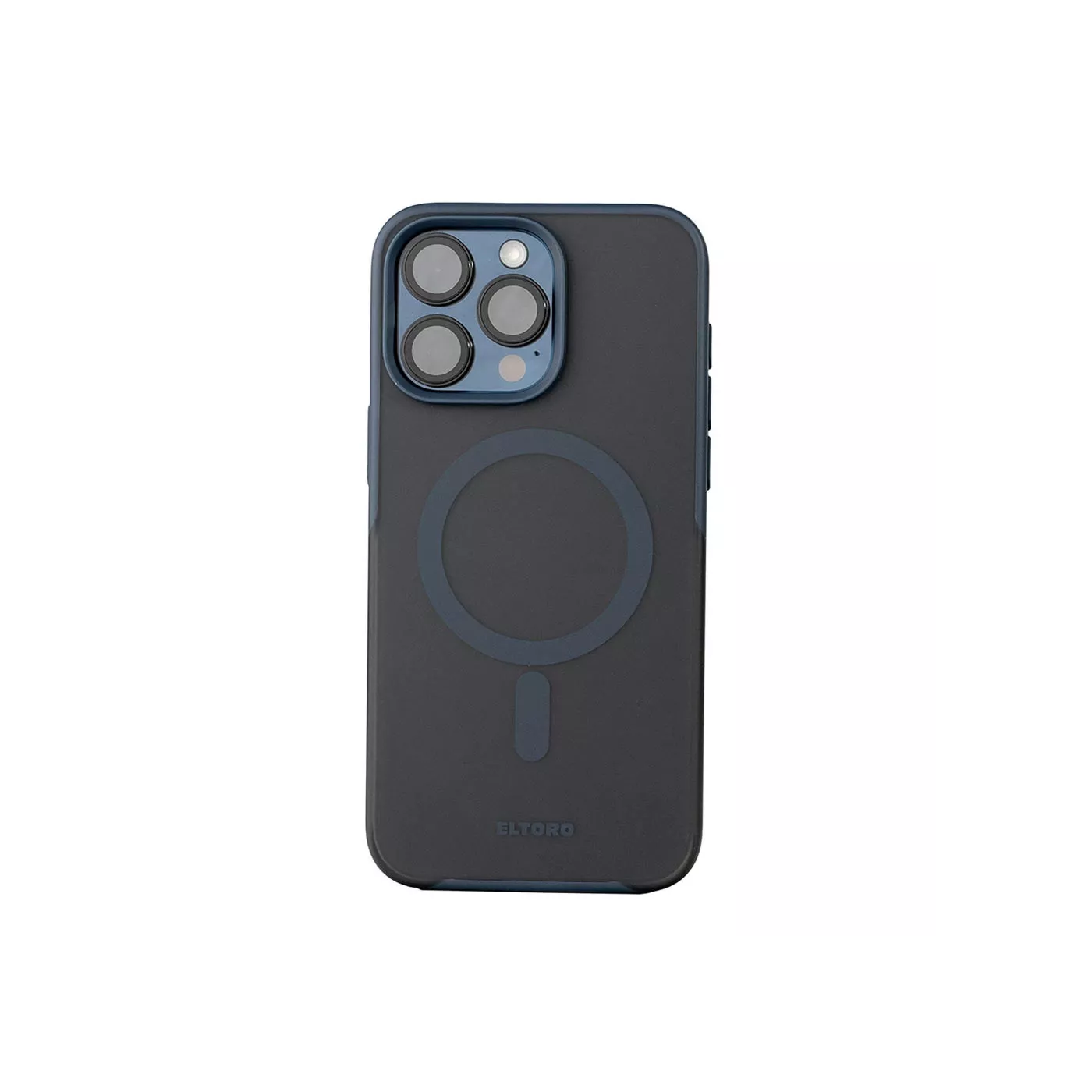ElToro Rubberized iPhone 15 Pro MagSafe Case - Navy Blue