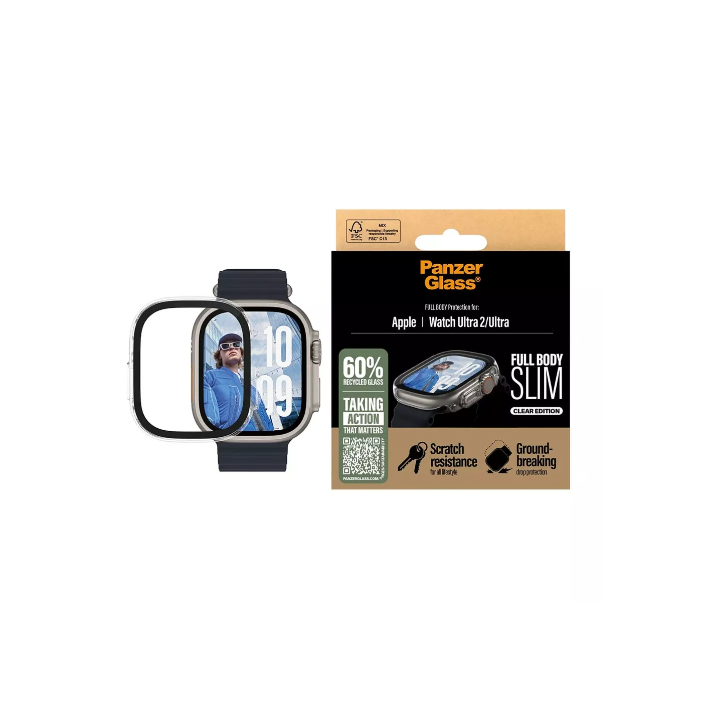 PanzerGlass Full Body Apple Watch Ultra 49mm (2024) Case - Clear