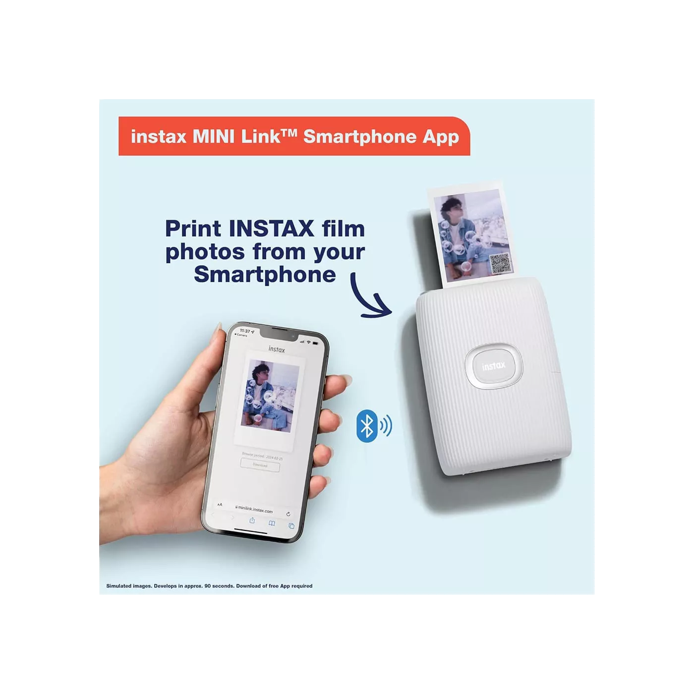 Fujifilm Instax Mini Link 2 Printer - Clay White