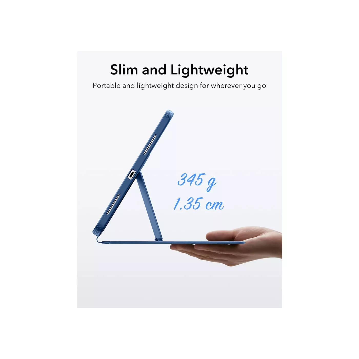 ESR Flip iPad 11Gen/10.9 Hybrid Pencil Holder Case - Blue