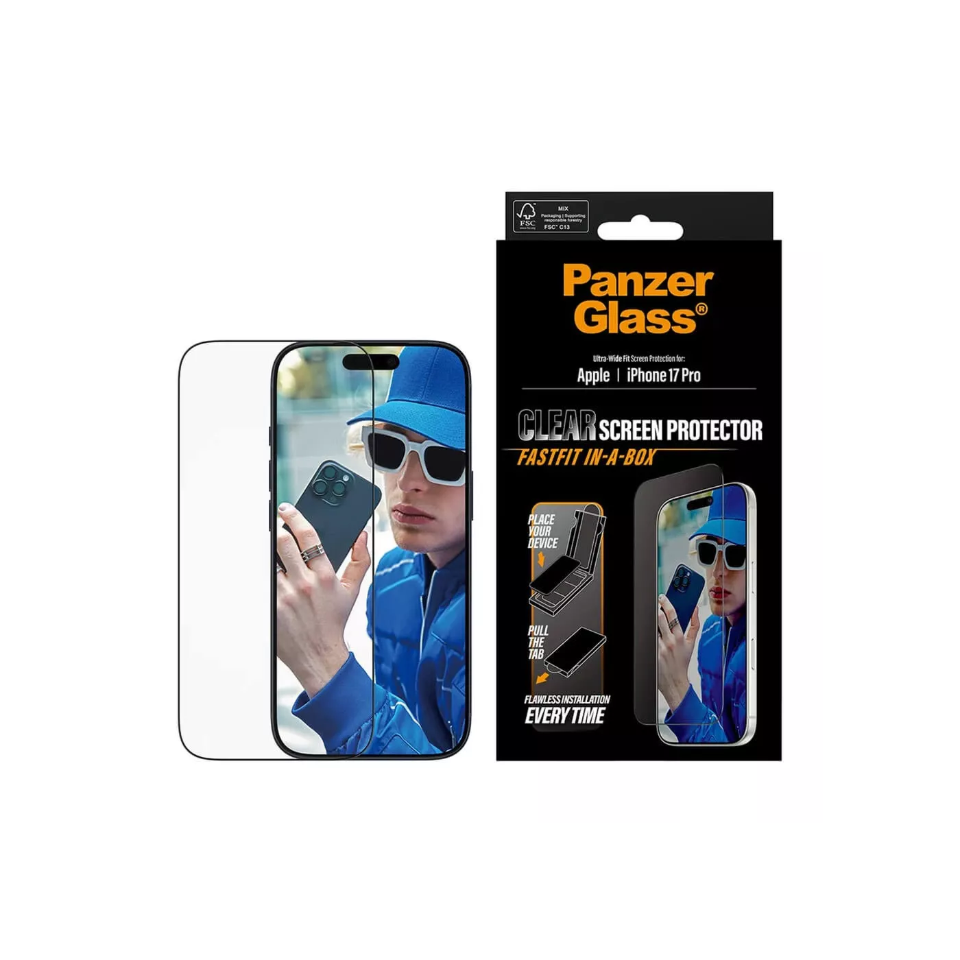 PanzerGlass UWF iPhone 17 Pro Fastfit Protector