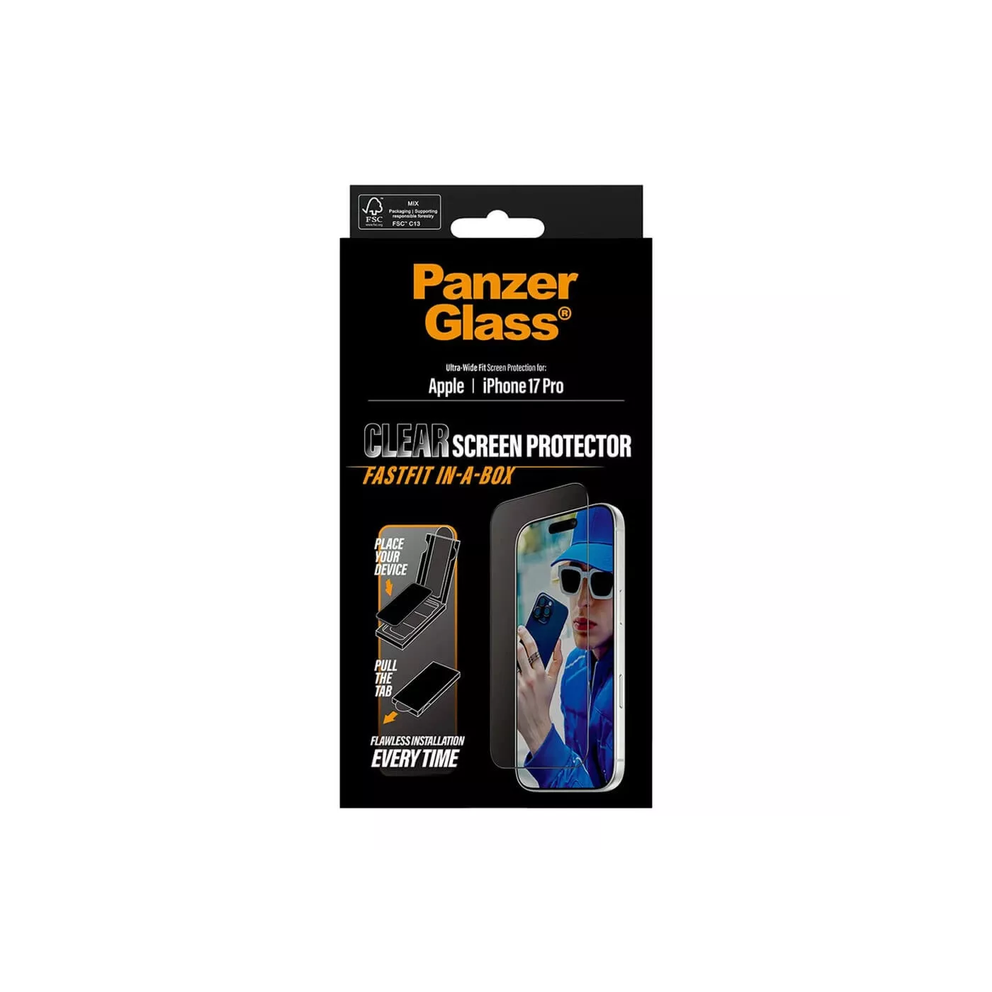 PanzerGlass UWF iPhone 17 Pro Fastfit Protector