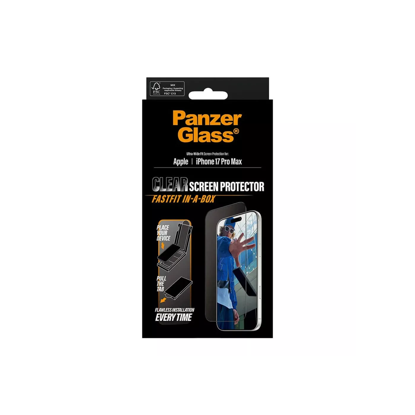 PanzerGlass UWF iPhone 17 Pro Max Fastfit Protector