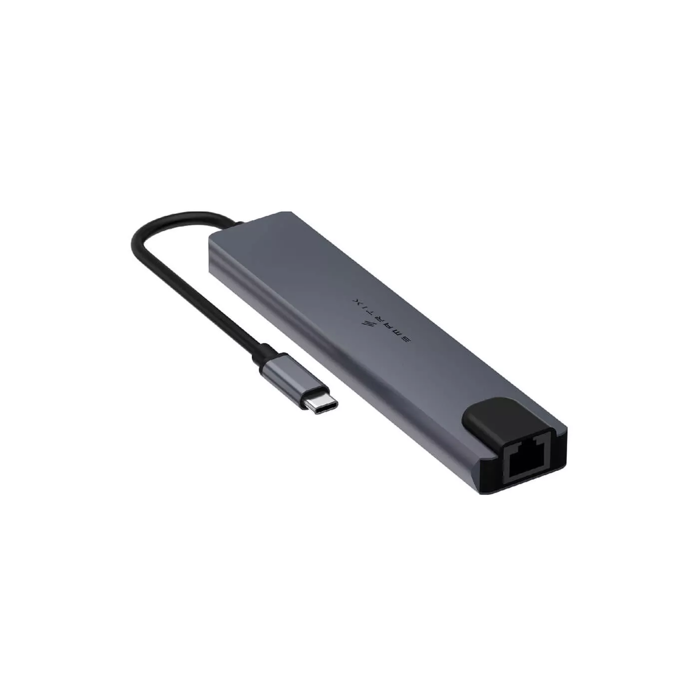 Smartix Premium 8-in-1 HDMI/LAN USB-C Hub - Silver