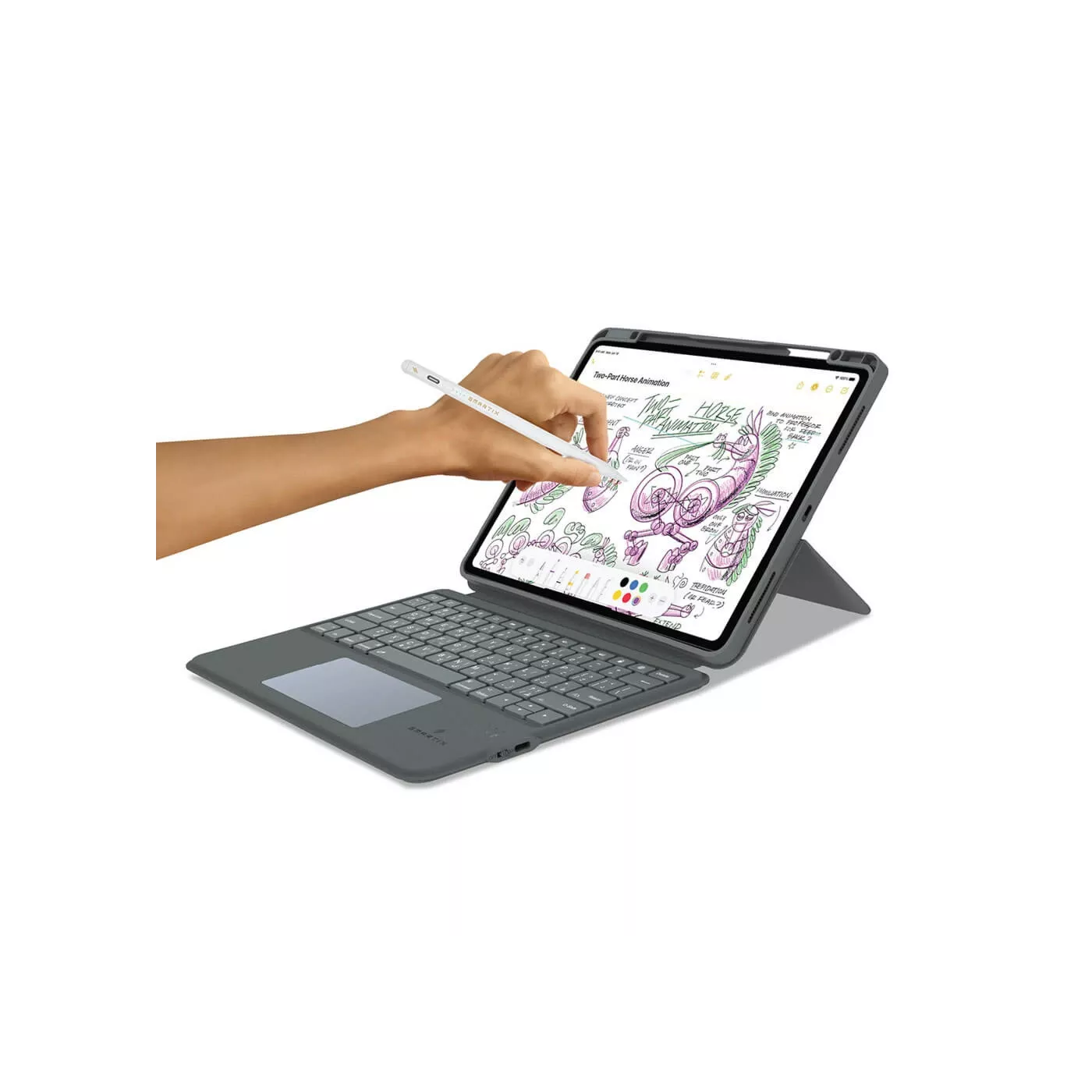 Smartix 13-inch iPad Air& Pro12.9 Wireless Keyboard Case - Black