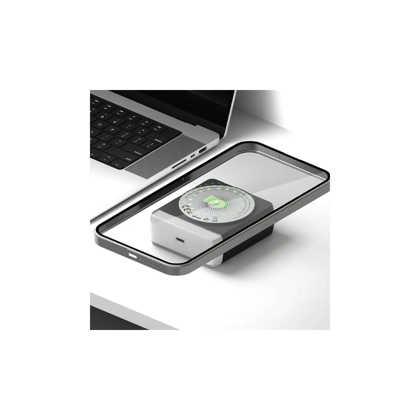 Smartix Premium Spark بطارية متنقلة مغناطيسية 10K - أبيض