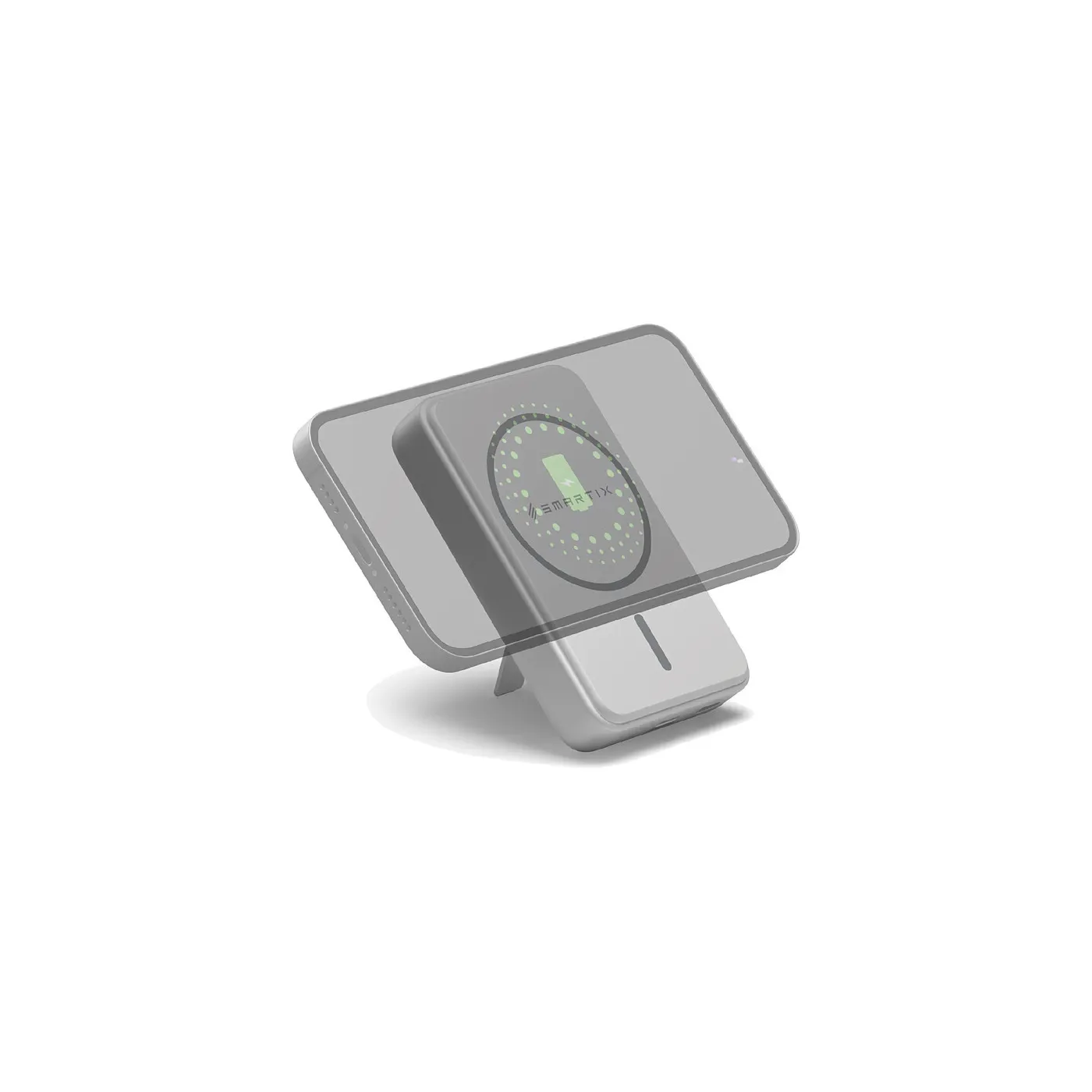 Smartix Airdock حامل وقاعدة شحن 3 في 1 مع بطارية متنقلة 10K - أبيض