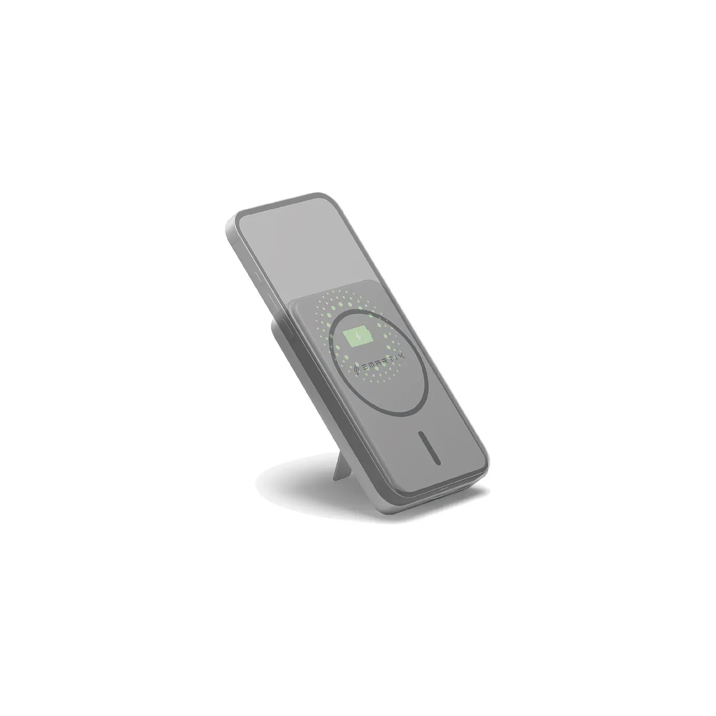 Smartix Airdock حامل وقاعدة شحن 3 في 1 مع بطارية متنقلة 10K - أبيض