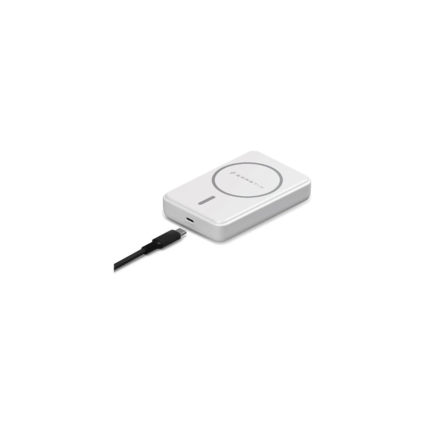 Smartix Airdock حامل وقاعدة شحن 3 في 1 مع بطارية متنقلة 10K - أبيض