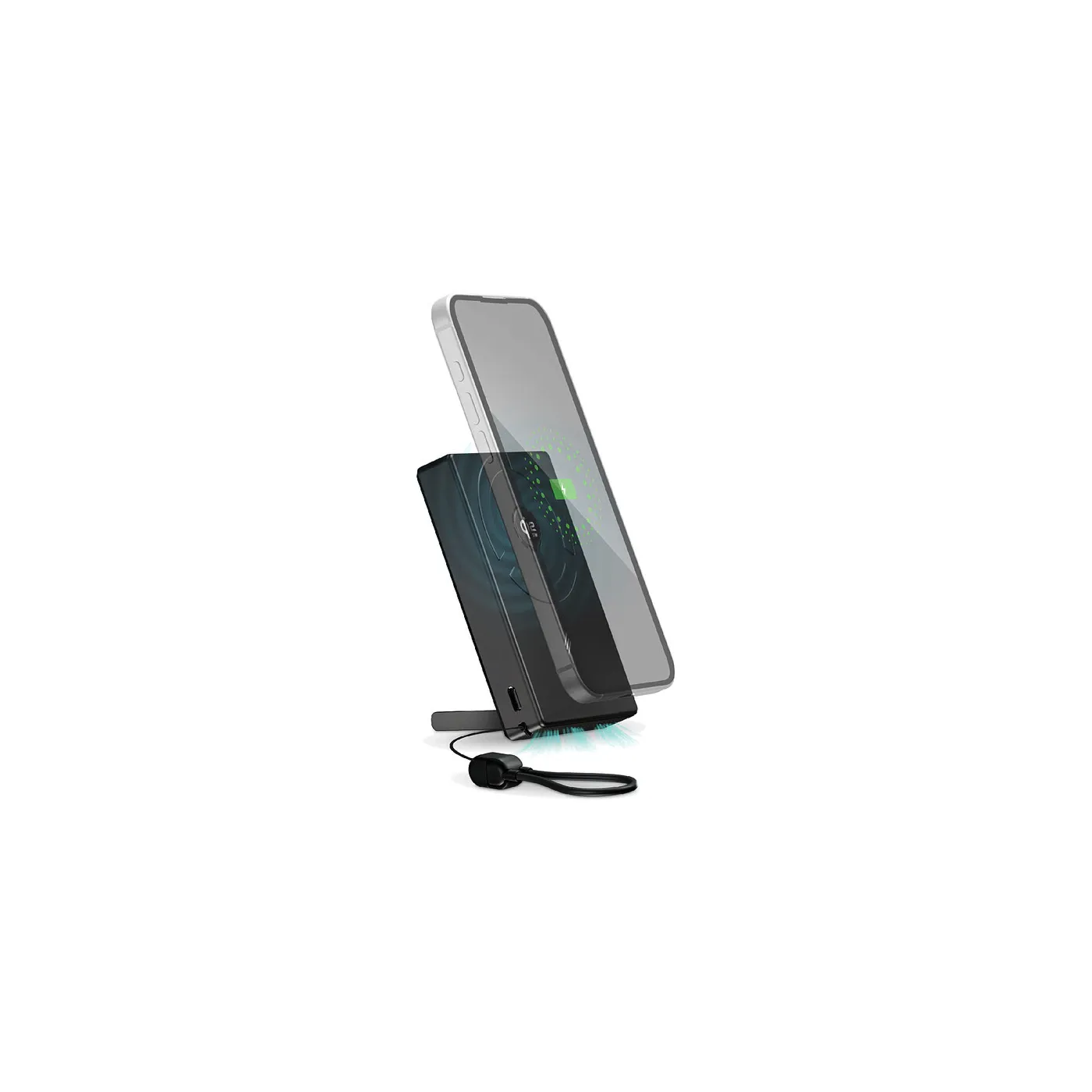 Smartix Magcool بطارية متنقلة مغناطيسية Qi25 10K بقدرة 45W - أسود