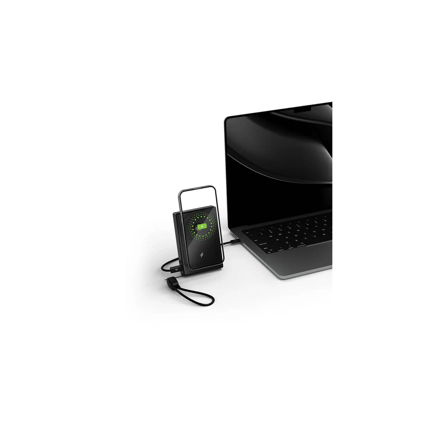 Smartix Magcool بطارية متنقلة مغناطيسية Qi25 10K بقدرة 45W - أسود