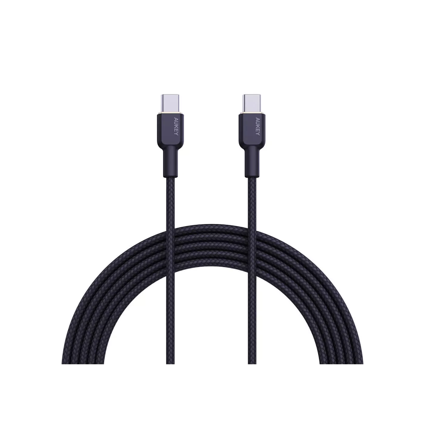 Aukey Nylon USB-C to USB-C (1.8m) Braided Cable - Black