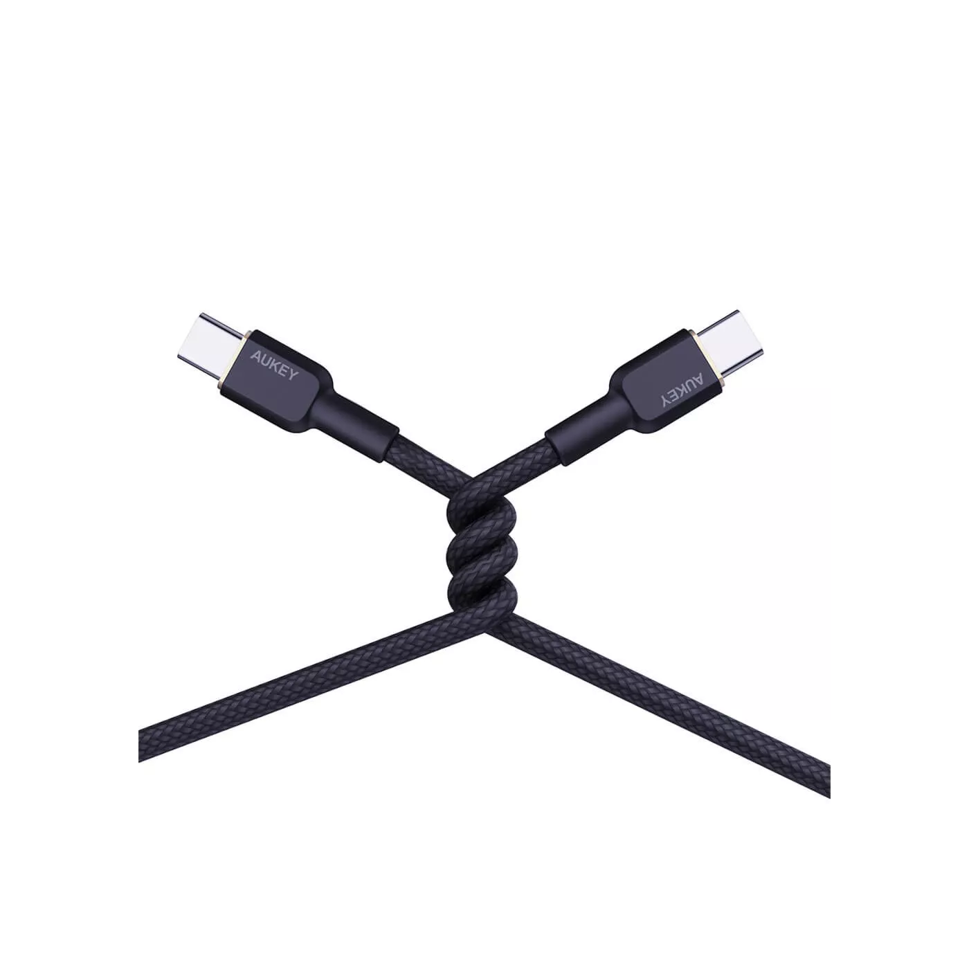 Aukey Nylon USB-C to USB-C (1.8m) Braided Cable - Black