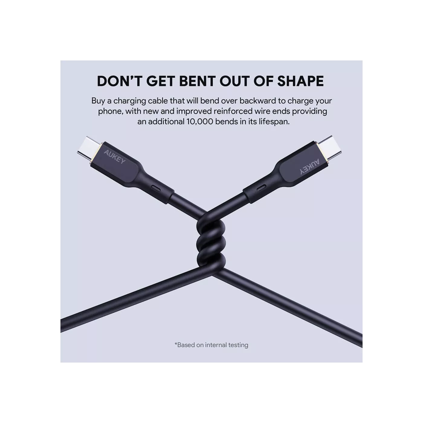 Aukey Silicone USB-C to USB-C 140W (1.8m) Cable - White