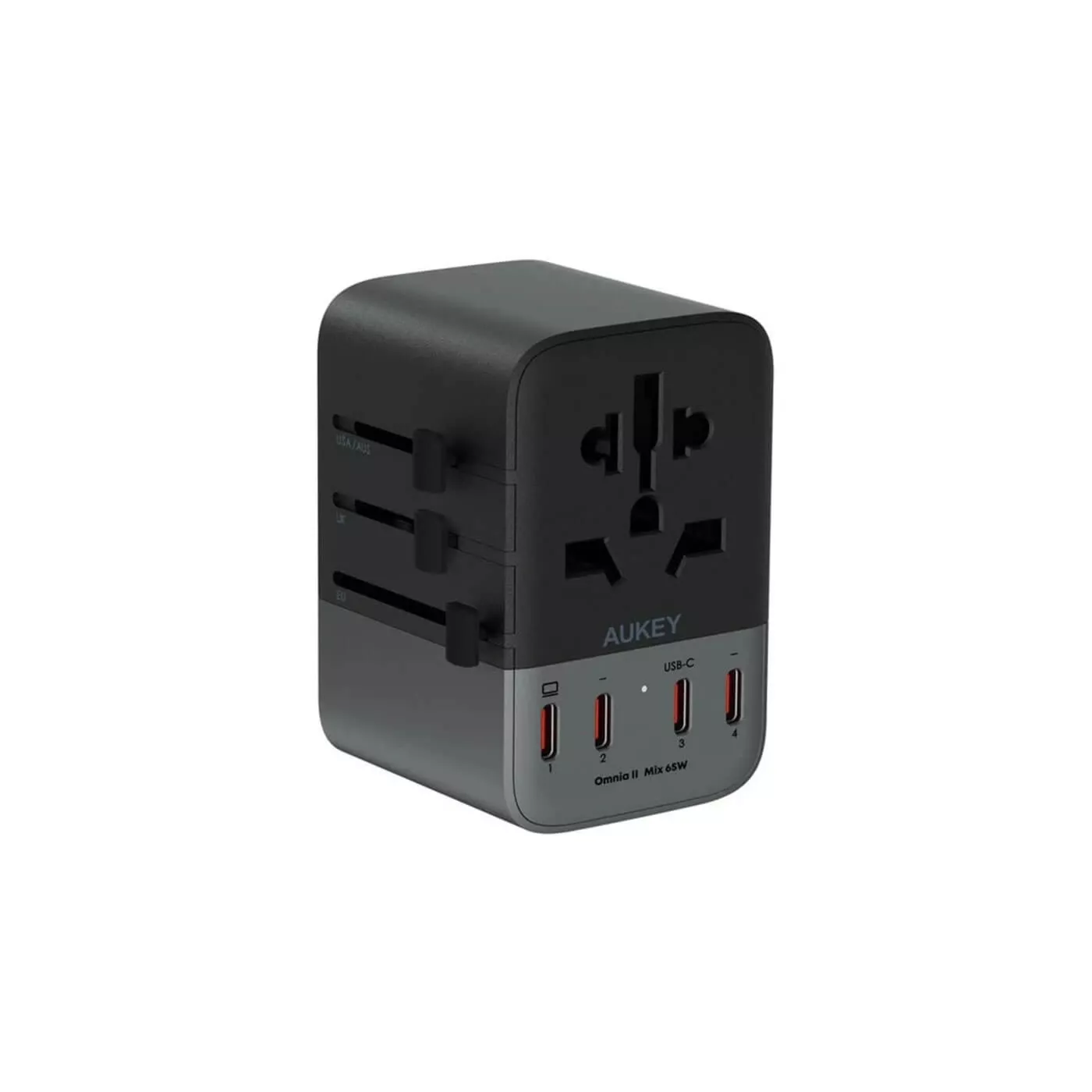Aukey 65W PD 4C1A Universal Adapter - Gray