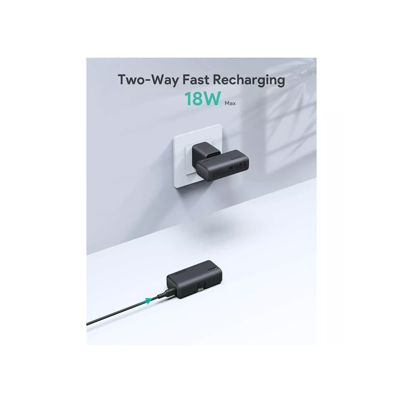 Aukey Spark 5K MagSafe Power Bank - Gray