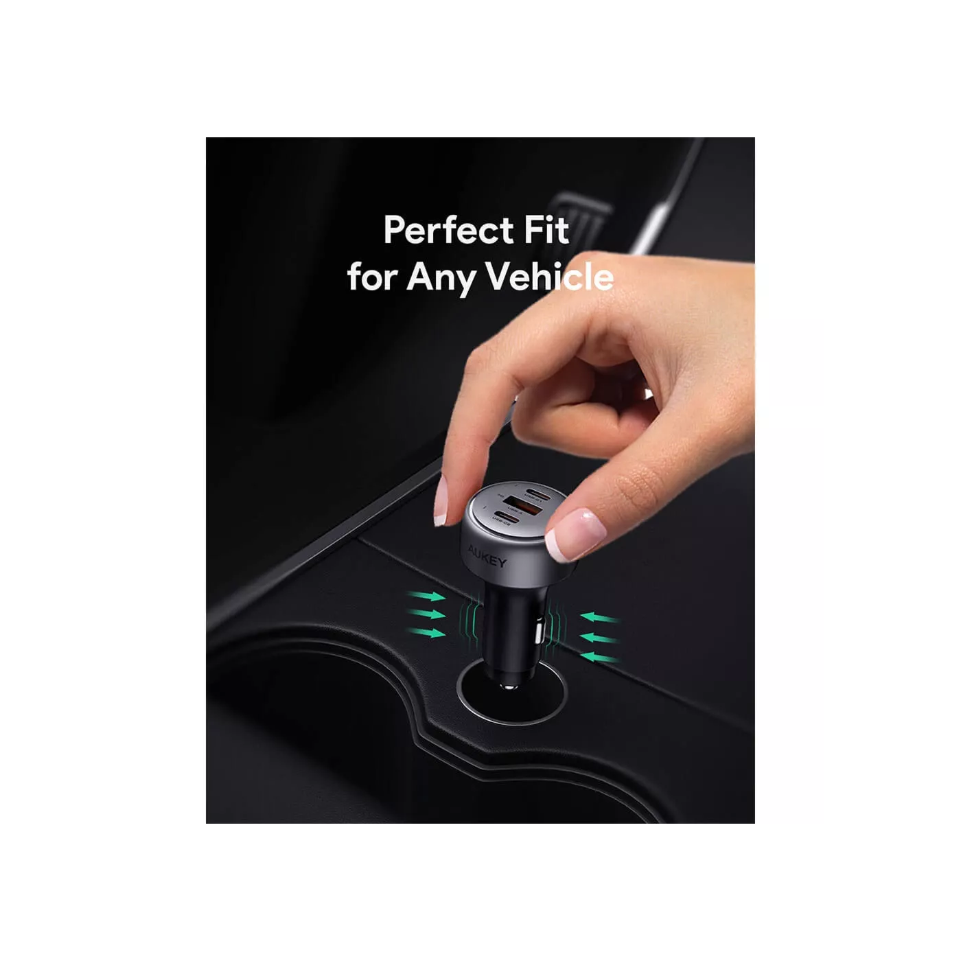 Aukey Pathfinder 66W Car Charger - Gray