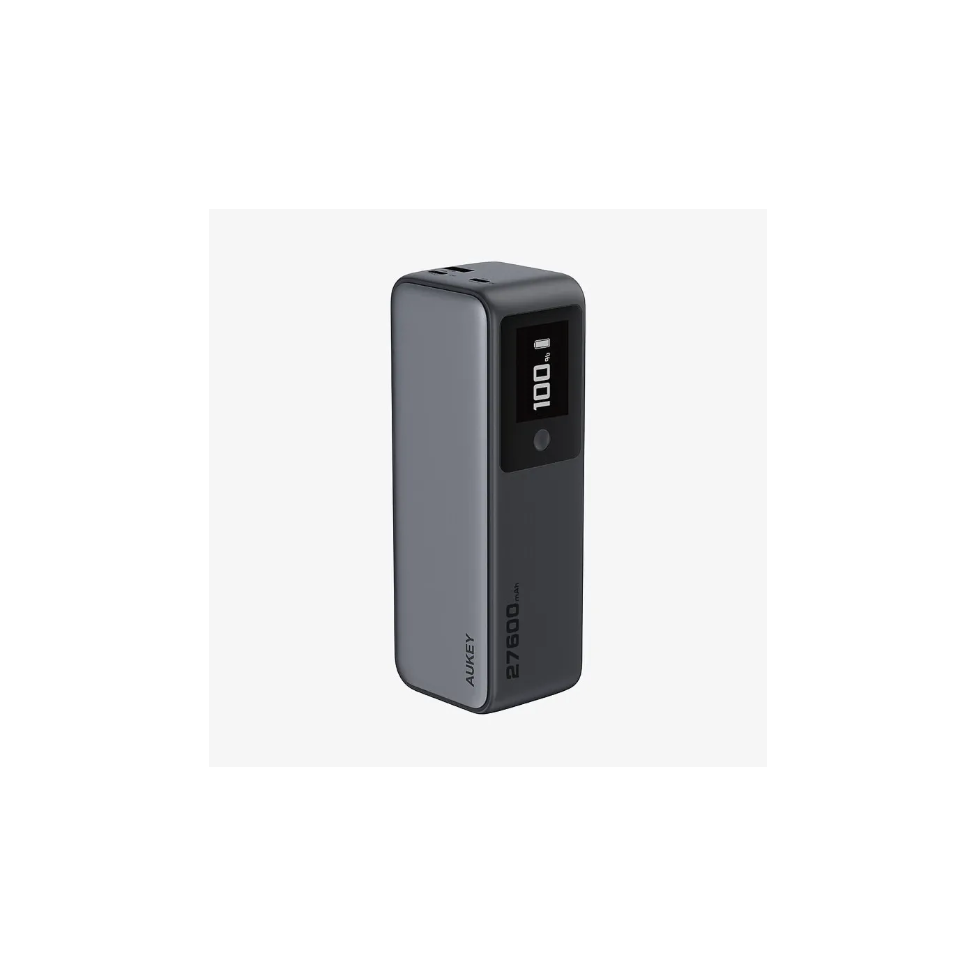Aukey Spark Mega بطارية متنقلة 1USBA 2USBC 27K - رمادي