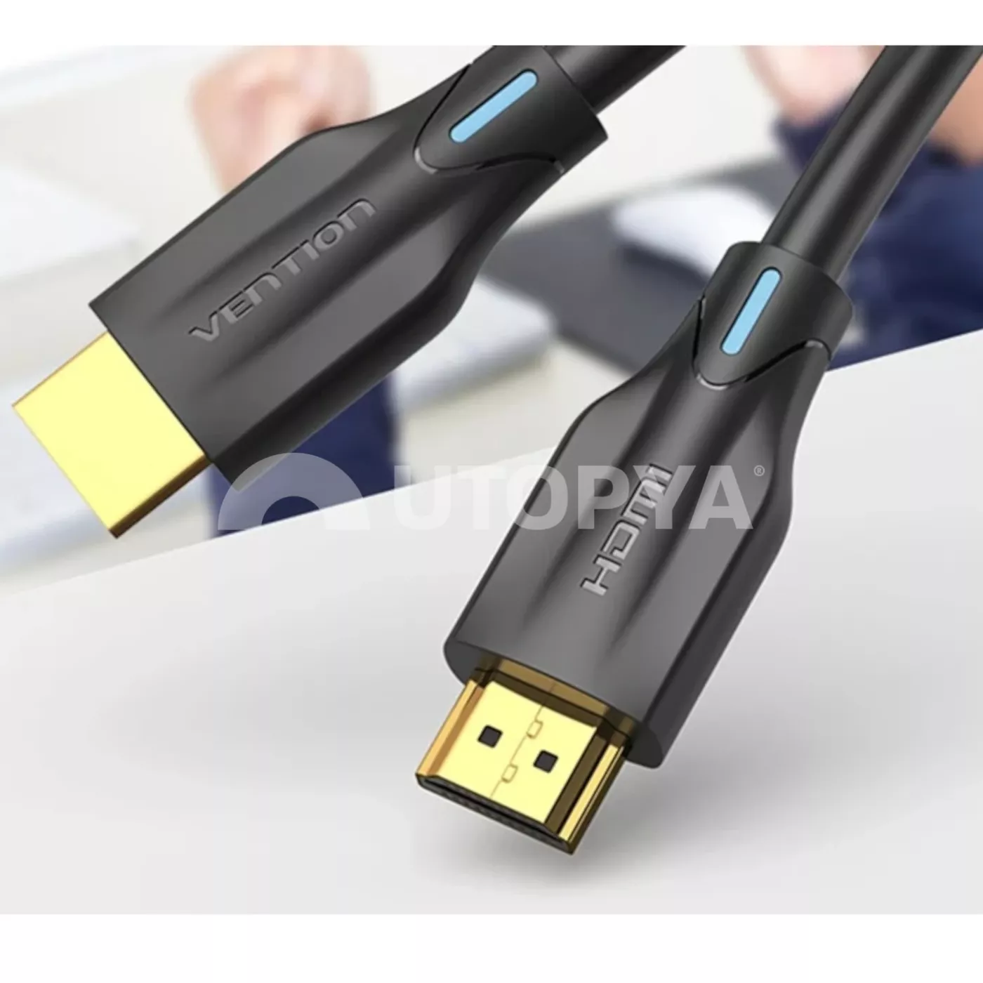 Vention Braided HD 8K (1m) Aluminium HDMI Cable - Black