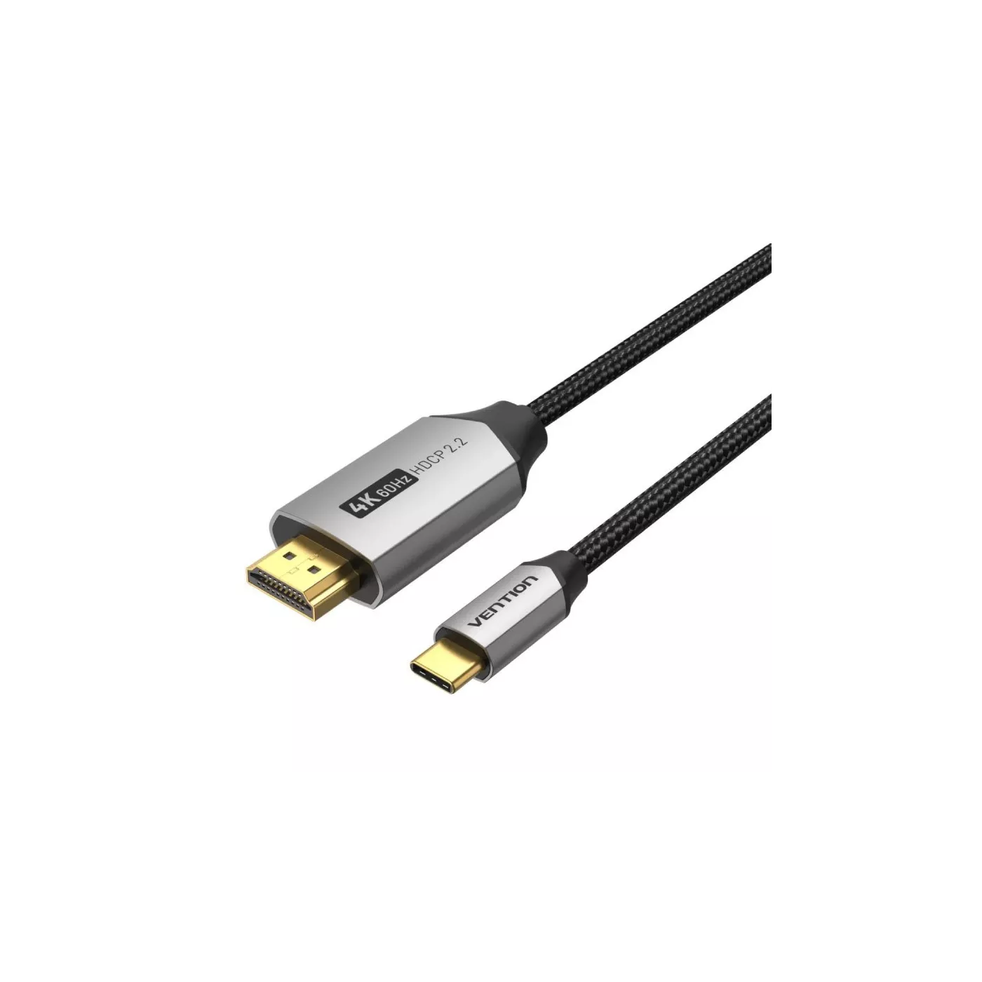 Vention Braided HD 8K (1m) Aluminium HDMI Cable - Black