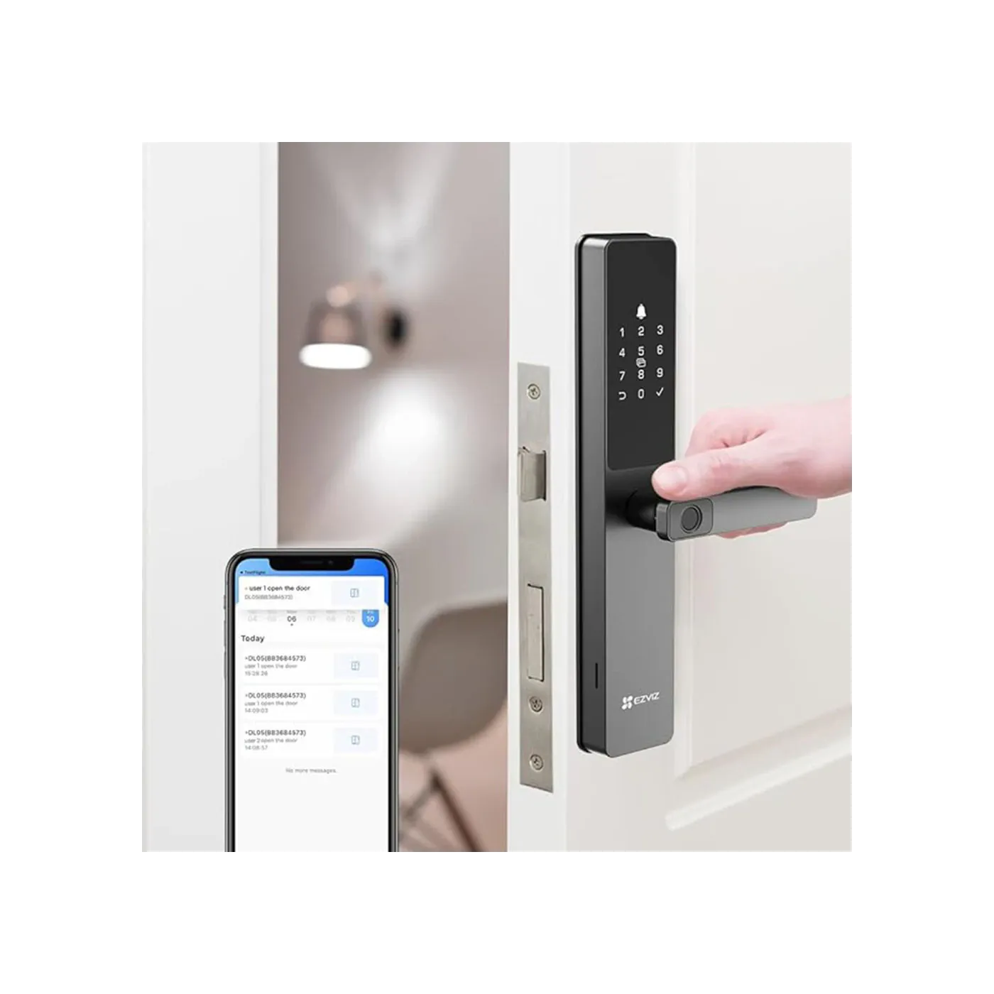 EZVIZ DL05 Smart Fingerprint Lock - Grey/Black