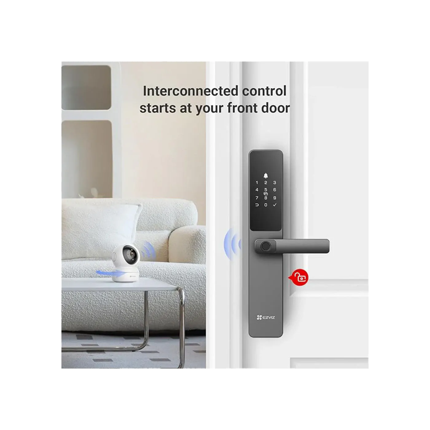 EZVIZ DL05 Smart Fingerprint Lock - Grey/Black